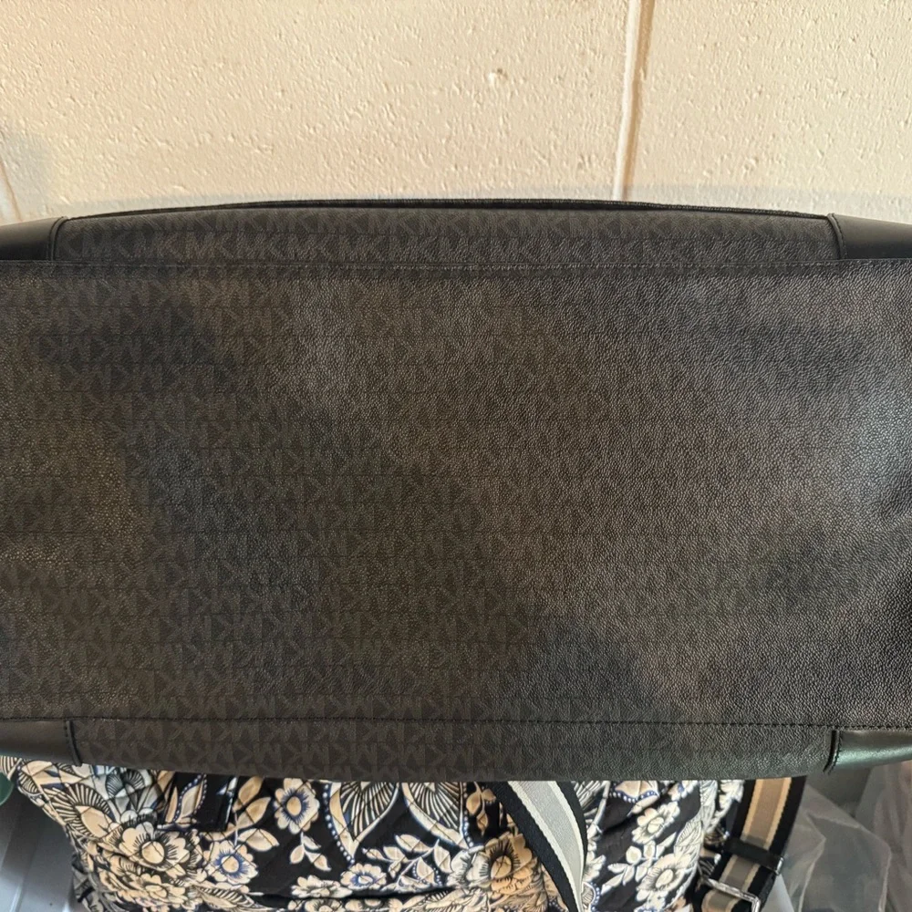 Michael Kors Black Monogram Duffel Bag - Picture 4 of 4
